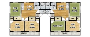 シティハウスつきおか【2階】の間取り