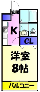 ビュウビレッヂ黒砂【1階】の間取り