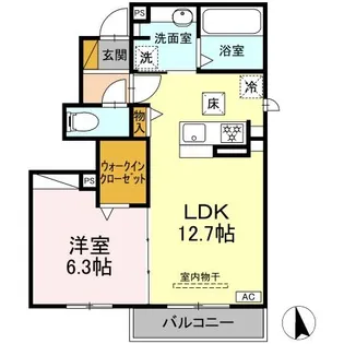 Le Lien Akane North【1階】の間取り