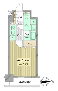 プレール・ドゥーク京橋【2階】の間取り