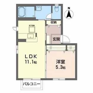 アルルI【1階】の間取り