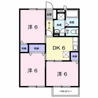エスポワールハイムA【2階】の間取り