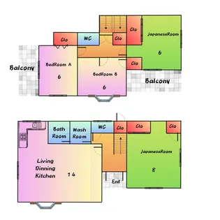 大阪府羽曳野市西浦【一戸建】の間取り