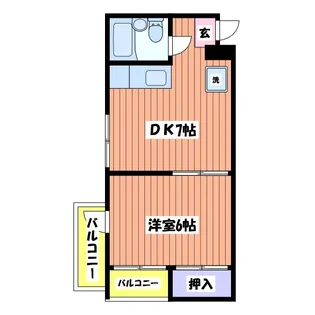 第3恵美寿コーポ【3階】の間取り