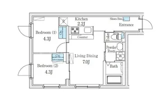 Fika池袋【4階】の間取り