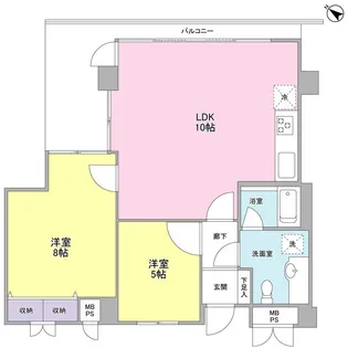 アルカサール戸越公園【5階】の間取り