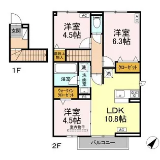 エルノワール【1階】の間取り