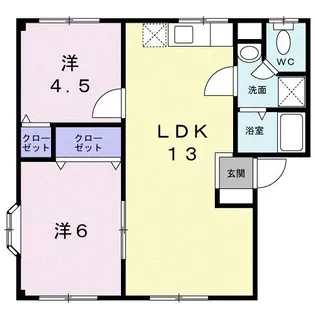 エスペラント山川【2階】の間取り