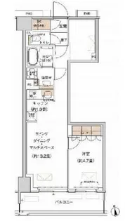 プライムネクサス大森北【3階】の間取り