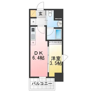 ザ・ライオンズフォーシア町屋【4階】の間取り