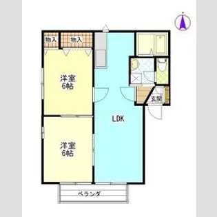 グリーンハイツしもはら【1階】の間取り