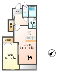 プランドールA【1階】の間取り