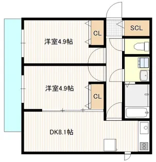 メゾンドルポ吉見園【3階】の間取り