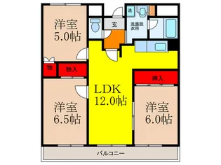 マンション・フォルツーナ【6階】の間取り