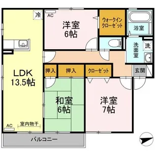 バームクーヘン A棟【1階】の間取り