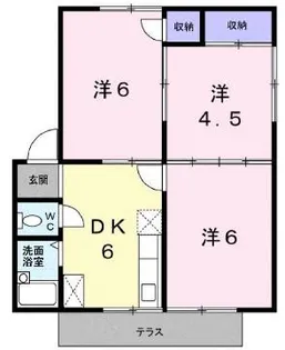 シティハイツ沖川【1階】の間取り