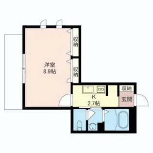 アーバンコート神楽坂【1階】の間取り