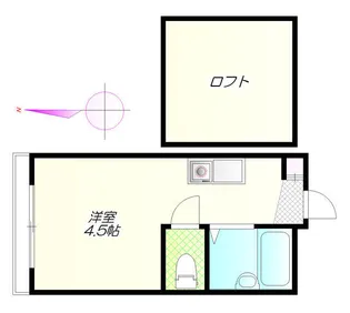 クライネスハイム国立【2階】の間取り
