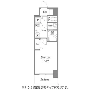 プランドール北浜【4階】の間取り