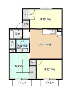 サティスフェール【2階】の間取り