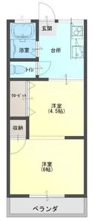 若楠コーポ【1階】の間取り