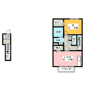 セジュール ルピナス【2階】の間取り
