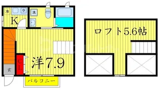 タウンカテッジ宇喜田町【2階】の間取り