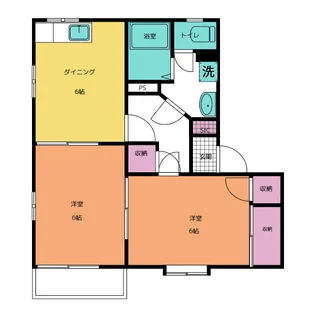 サン・ビレッジくさま【1階】の間取り