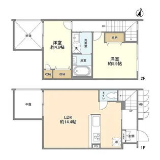 Nemo柿の木坂【1階】の間取り