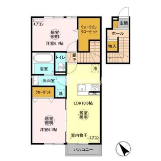 アルストロメリア【2階】の間取り