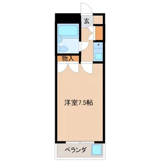 メビウスコート国立【2階】の間取り