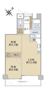 プリオーレ芦屋【4階】の間取り