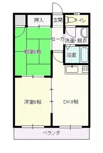 ウエストマンションシオイ【1階】の間取り