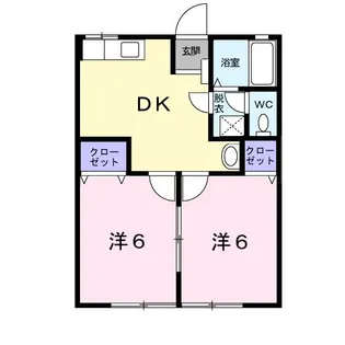 シティハイム見和【1階】の間取り