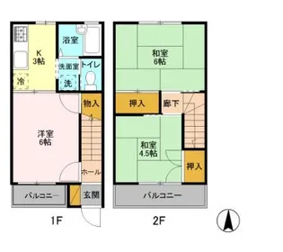 マルシンコーポ A/Bの間取り