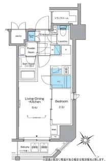ルフォンプログレ横浜関内【9階】の間取り