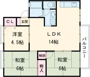 ピッコロモンドE棟【2階】の間取り