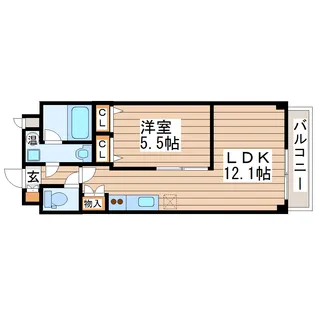 ヘリオスII【3階】の間取り