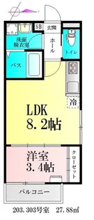 BAU上杉公園【3階】の間取り