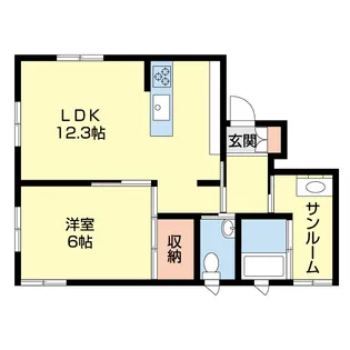 CASA南浜【1階】の間取り
