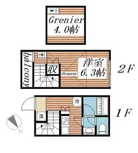 アイコート高円寺南【2階】の間取り