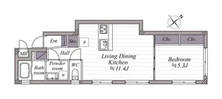 WOHNUNG Tokyo Nishimagome【2階】の間取り