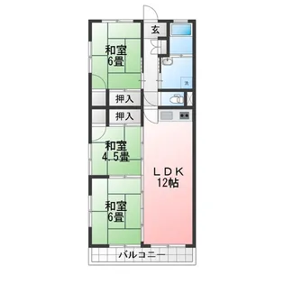 岡田ハイム【3階】の間取り