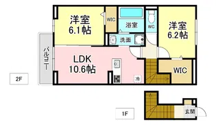 ファミールヴィラ A棟【2階】の間取り