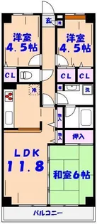 クリオーネ曽谷【2階】の間取り
