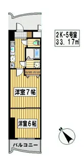 ロイヤル渡辺通II【6階】の間取り
