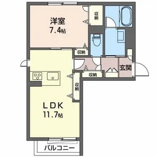 シャーメゾンM’s平和【2階】の間取り