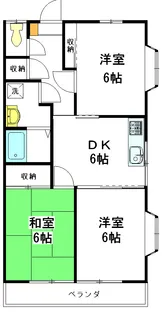 仲町コーポ【1階】の間取り