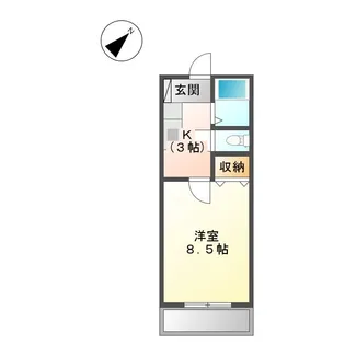 サンミッシェル【1階】の間取り