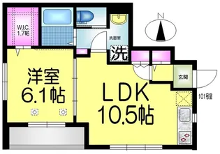 クレイドル【1階】の間取り